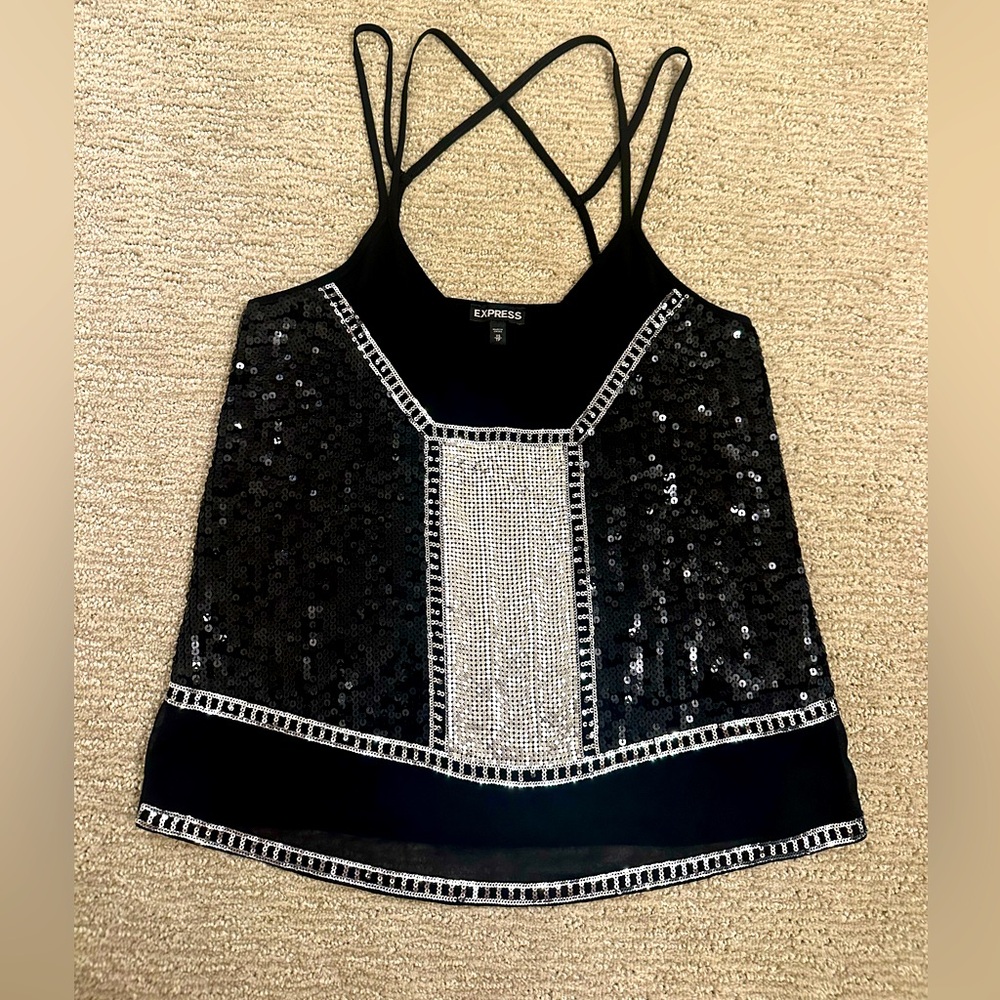Express Sequin tank top, XS